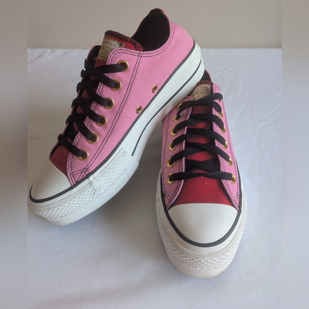 Converse Pink and Red Sneakers